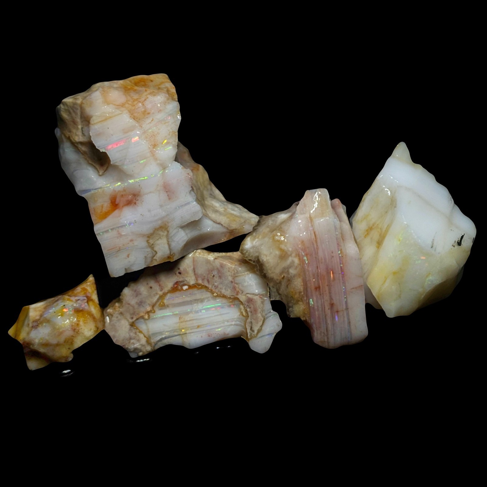 Rough Towering Pink Spencer Idaho Opal Parcel Rough Towering Pink Spencer Idaho Opal Parcel