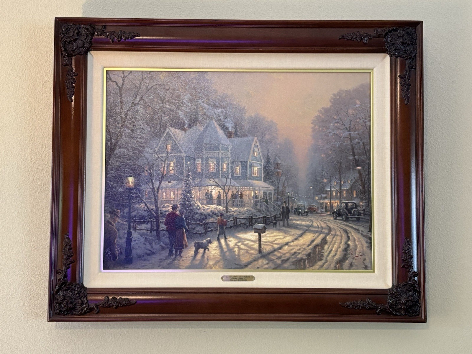 Thomas Kinkade A Holiday Gathering Christmas Cottage IX LE 2642/6950 Thomas Kinkade A Holiday Gathering Christmas Cottage IX LE 2642/6950