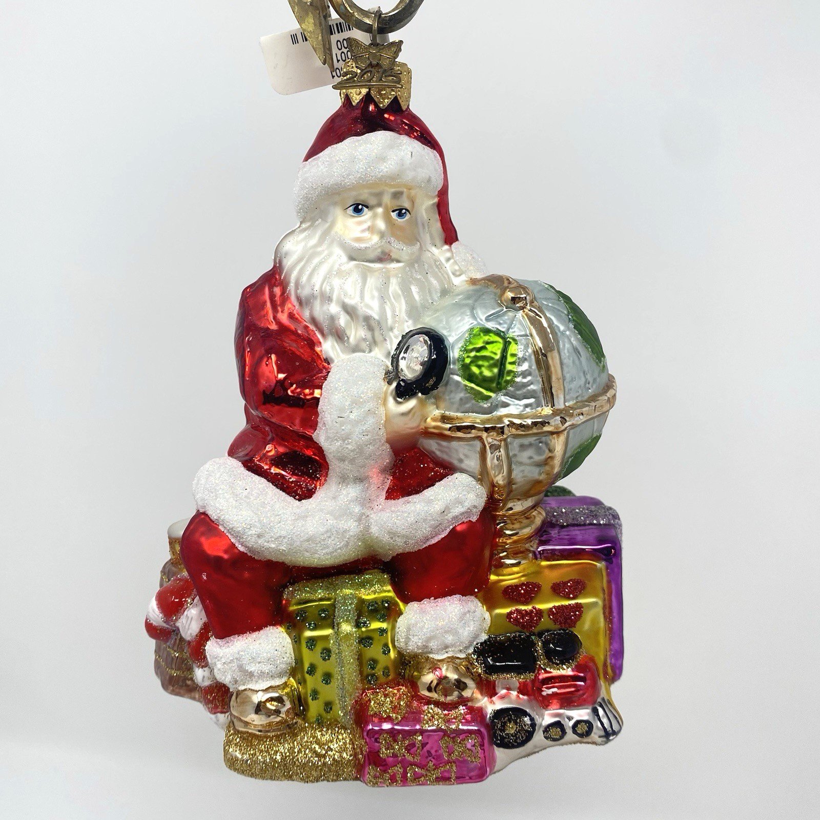 Neiman Marcus 2015 Santa with Gifts Toys Globe Glass Ornament NWT Neiman Marcus 2015 Santa with Gifts Toys Globe Glass Ornament NWT