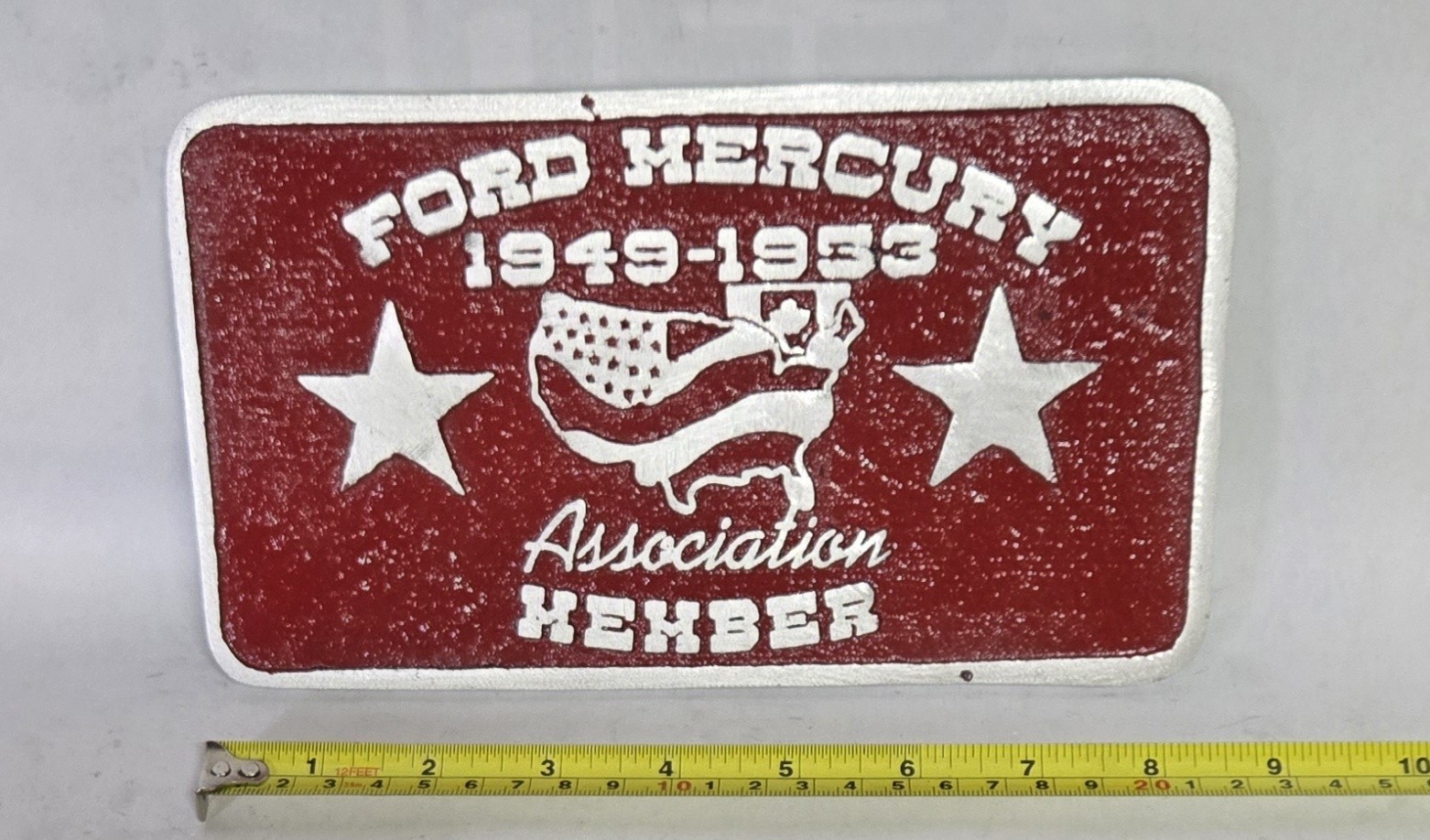 Vintage Cast Aluminum Ford Mercury 1949 - 1953 Car CLub plaque Vintage Cast Aluminum Ford Mercury 1949 - 1953 Car CLub plaque