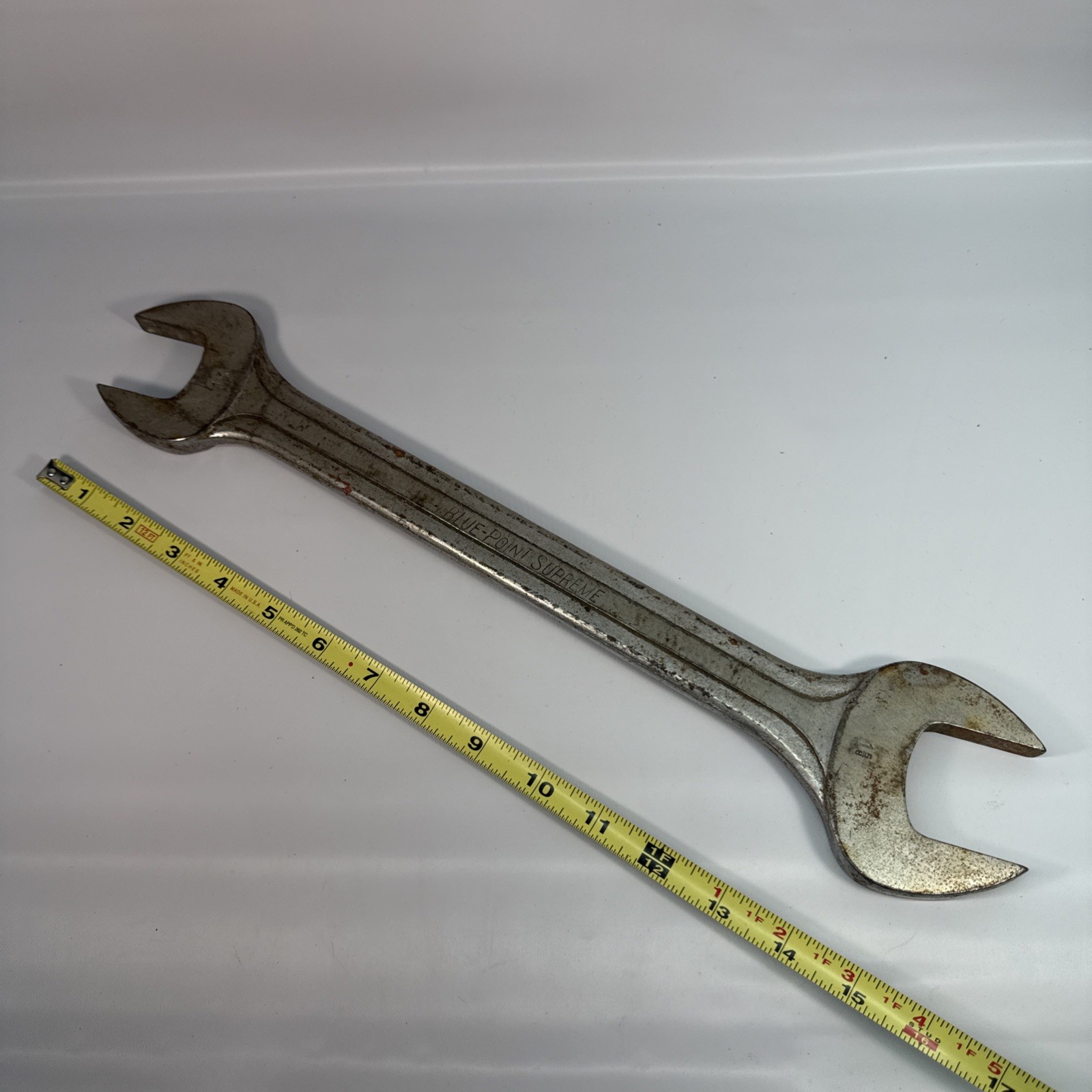 VINTAGE BLUE POINT Supreme # S-4652 Open-End WRENCH MADE IN USA 1 7/16\