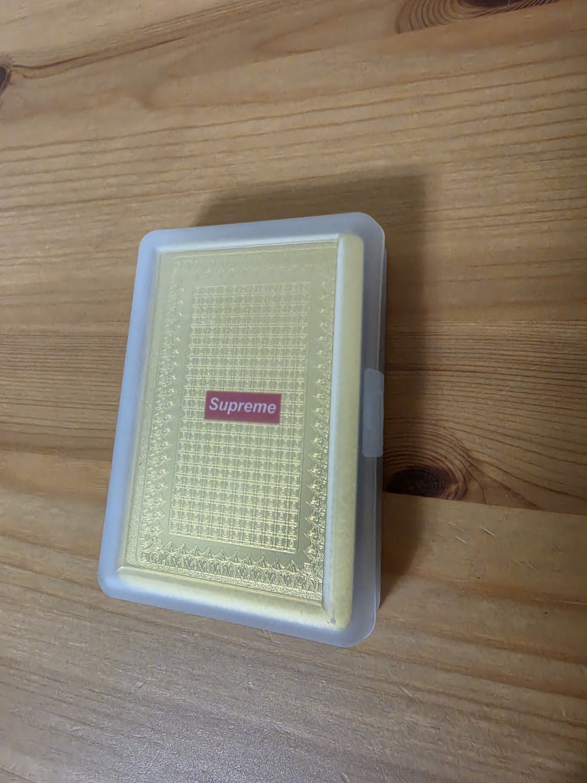 Supreme Gold Foil Playing Cards Brand New Reflective Rare Drop Ships Today Supreme Gold Foil Playing Cards Brand New Reflective Rare Drop Ships Today