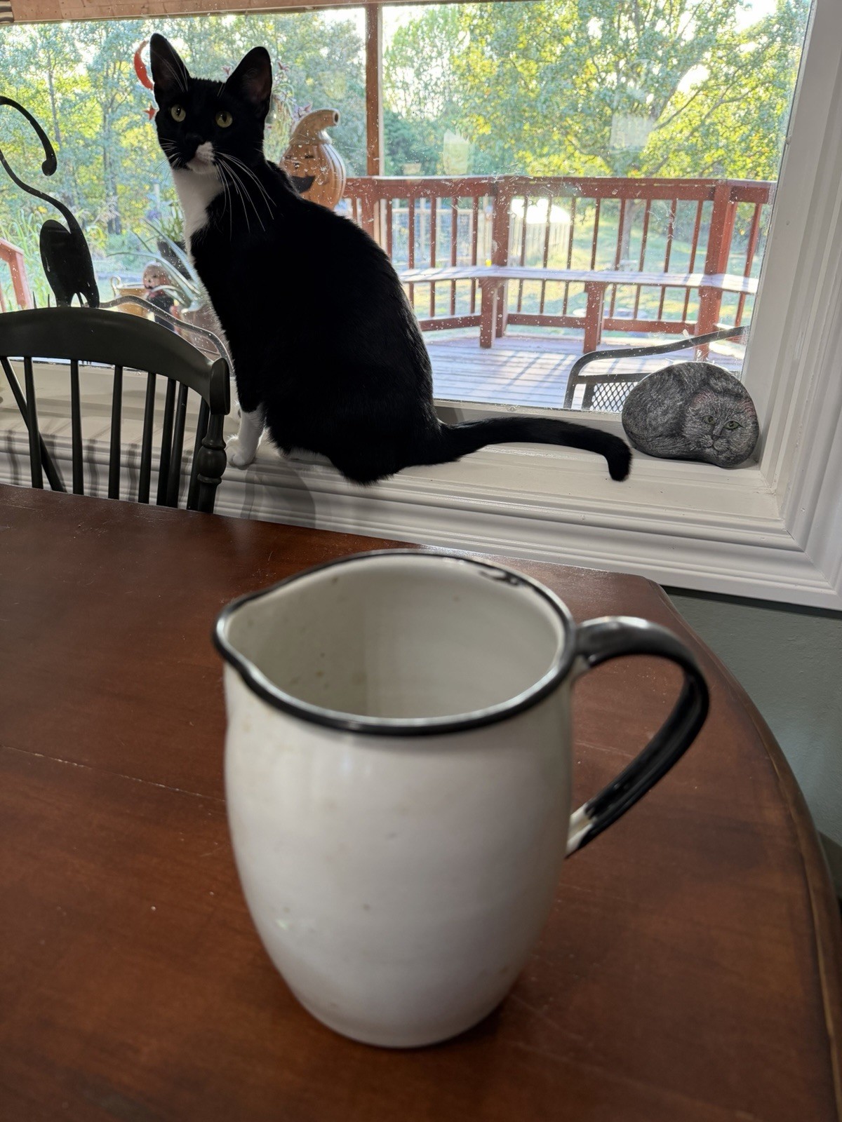 RARE Vintage 7 inch milk pitcher.  Farmhouse, Cottagecore, barn decor