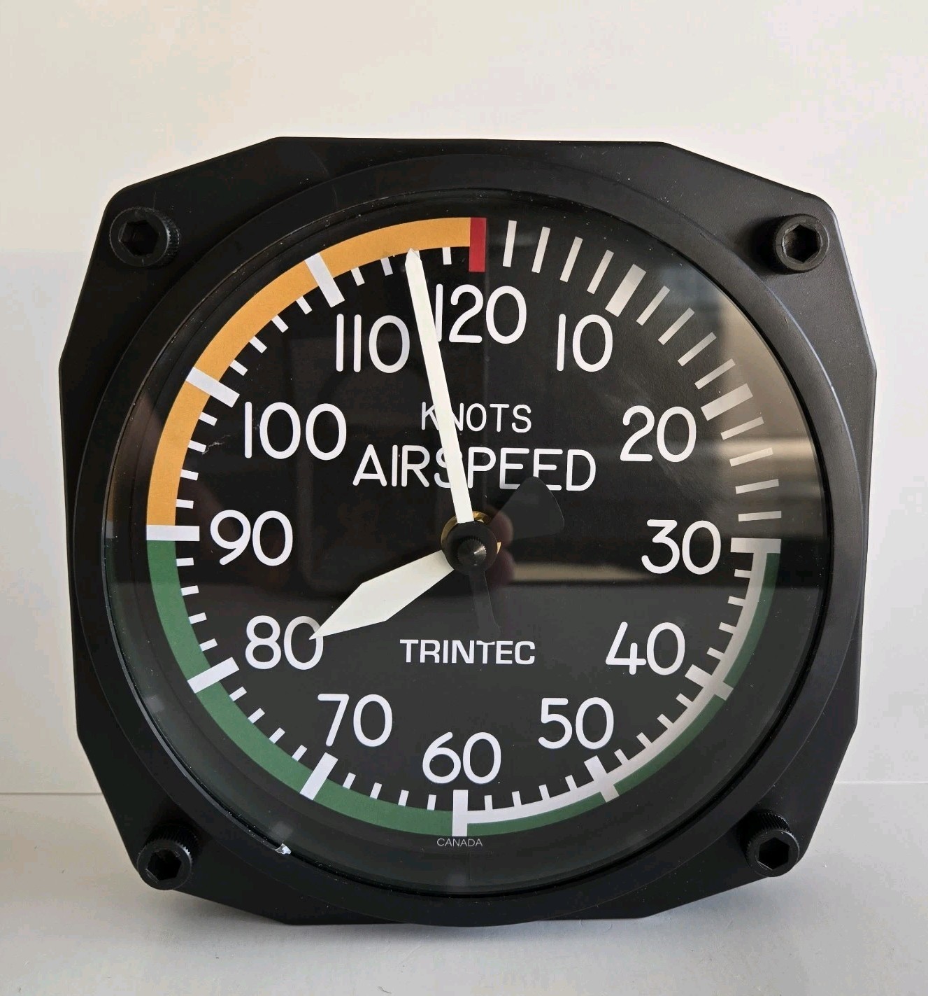 Wall Clock Trintec 8 in Aviation Airspeed Instrument Style - Collection Clock
