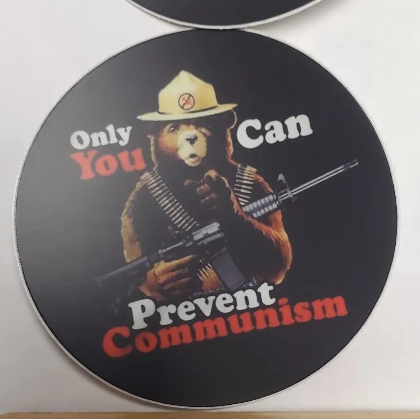 ANTI COMMUNISM BEAR 🐻 STICKERS 3