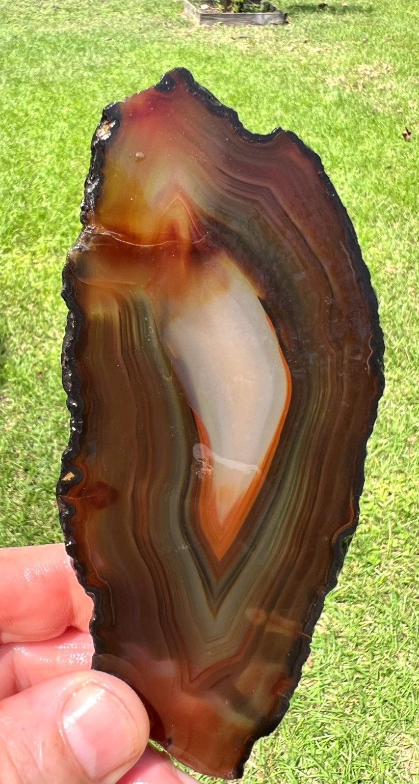 Beautiful Natural Brazilian Agate Slab - much prettier in person - 150g