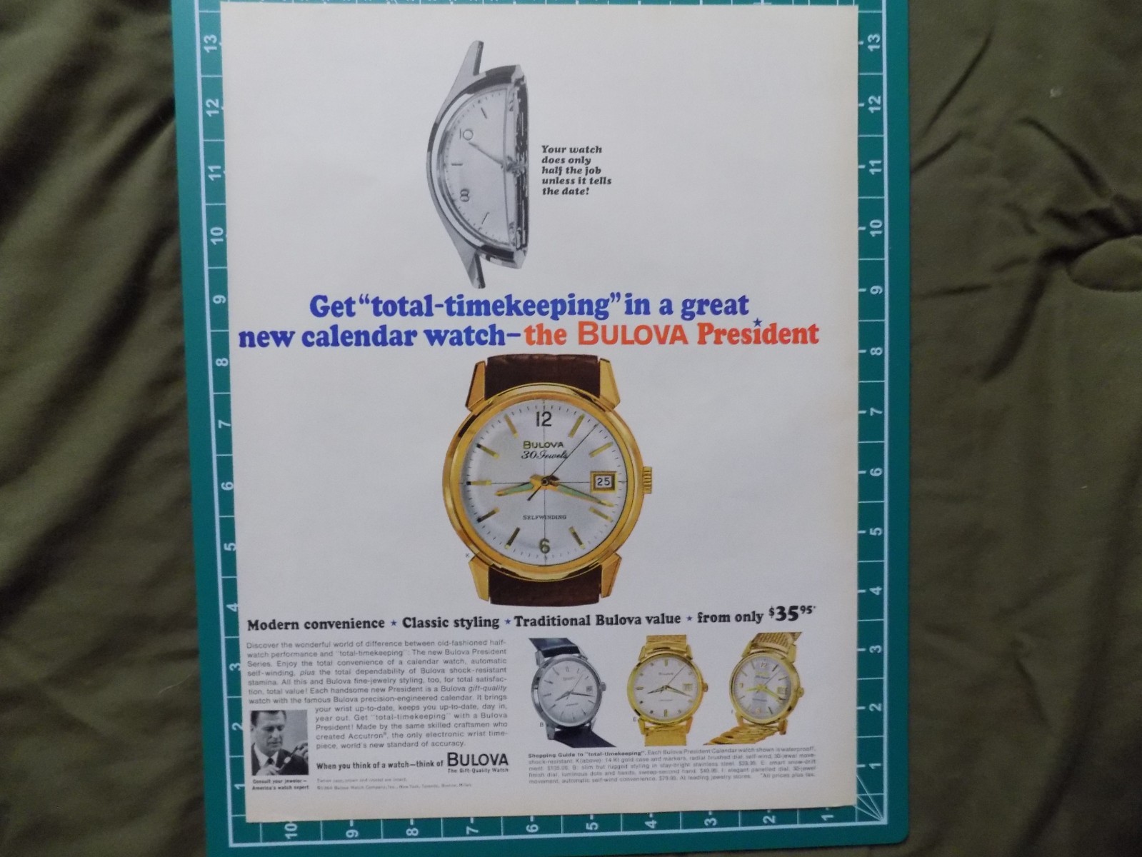 1964/1  BULOVA NEW CALENDAR WATCH