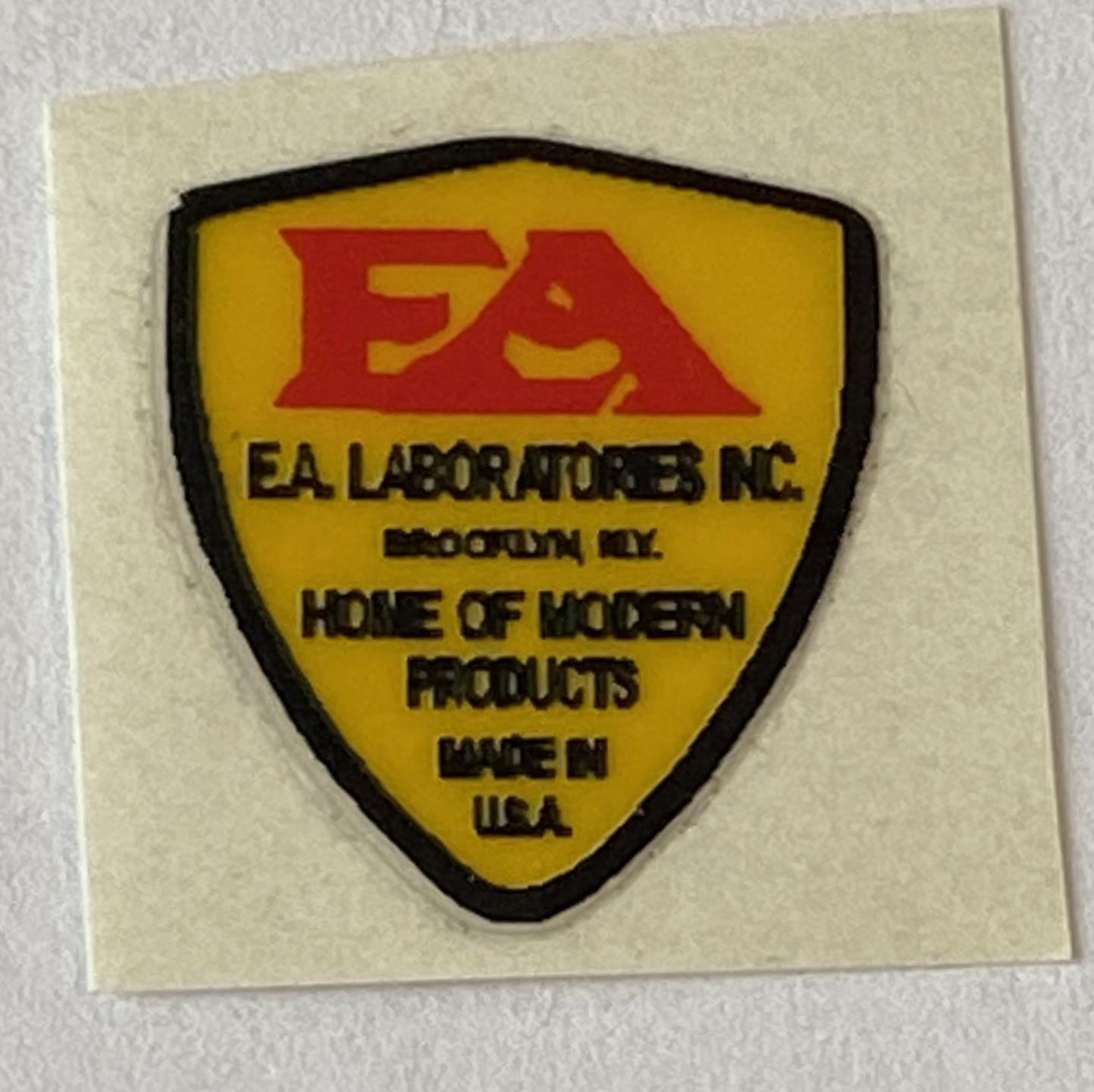 vintage prewar EA Laboratories bicycle Light Sticker