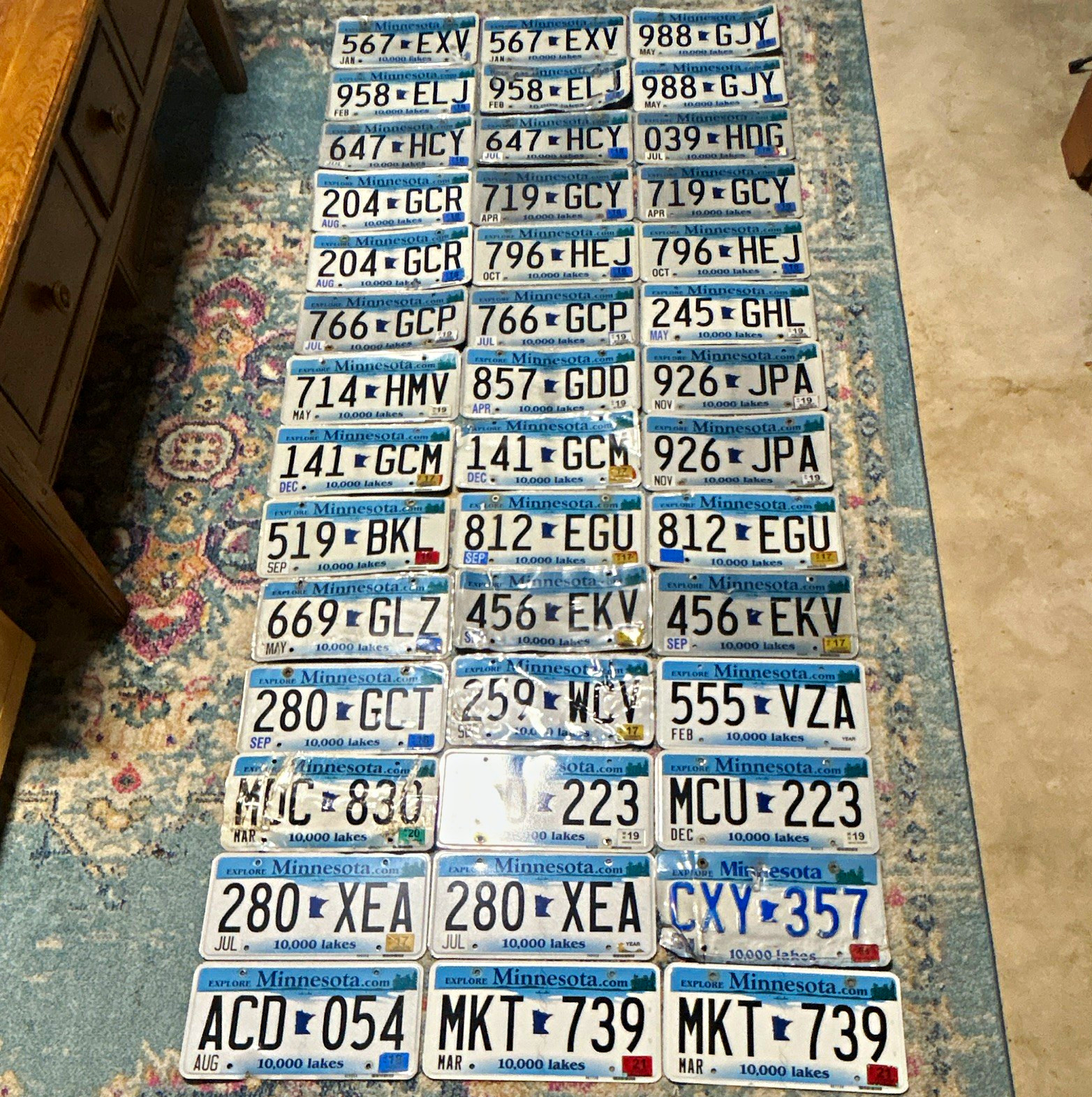 Minnesota License Plates LOT OF 42