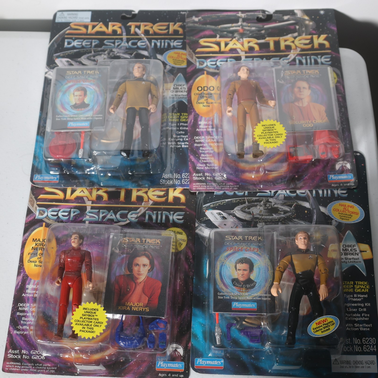 1993 Playmates Star Trek Deep Space Nine DS9 Sealed Action Figures Lot of 4