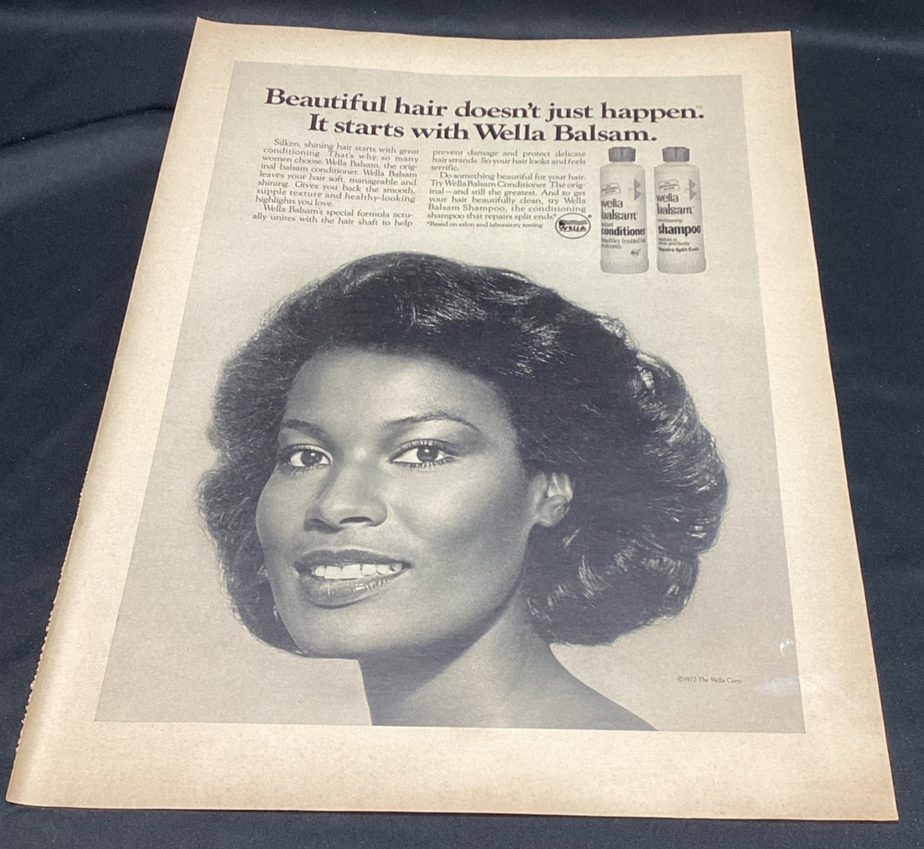 Vtg Ad, Wella Balsam, Ebony Mag July 1978, Great to Frame - ships free Vtg Ad, Wella Balsam, Ebony Mag July 1978, Great to Frame - ships free