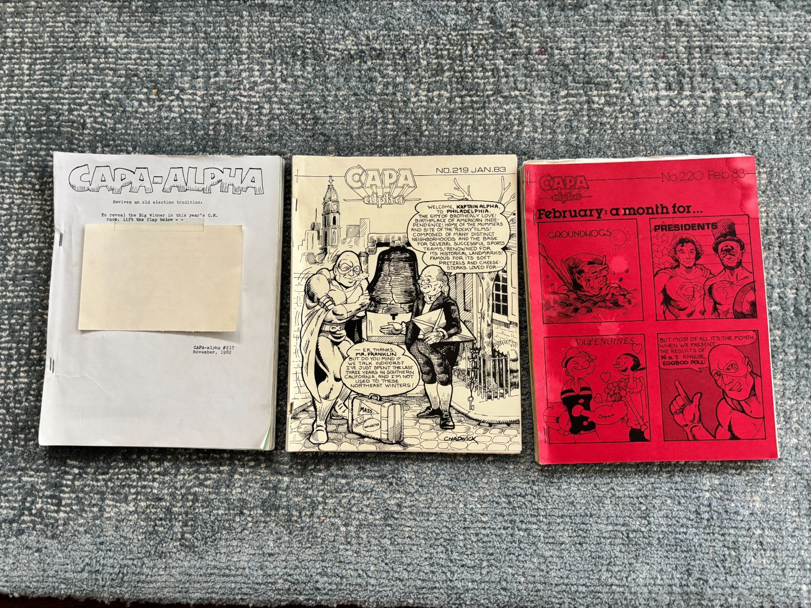 FREE SHIP 1982-83 Capa Alpha Comic Fanzine November 1982 February March 1983