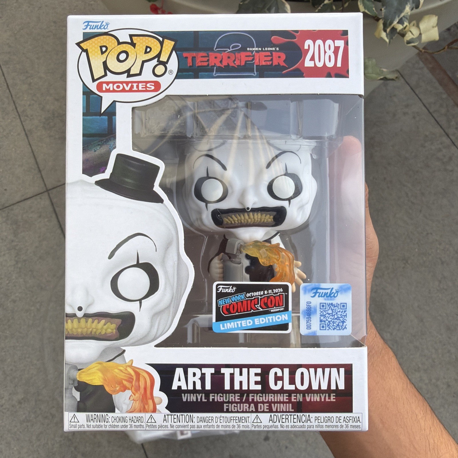 Funko Pop NYCC 2026 Art the Clown with Flamethrower #2087 Official Sticker