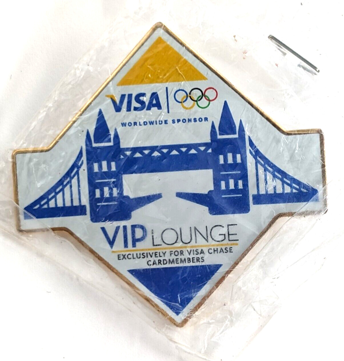 London 2012 Olympics Visa Chase VIP Lounge Advertise Pin Tower Bridge England UK