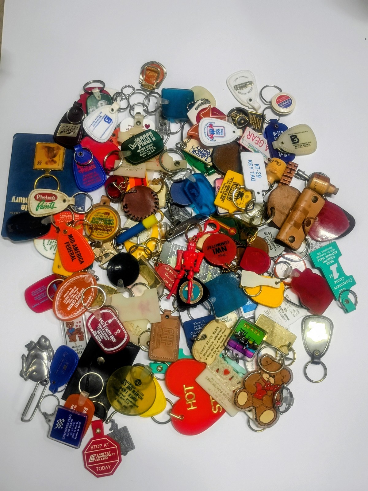 Over 100 Vintage Advertising Key Chains Over 100 Vintage Advertising Key Chains