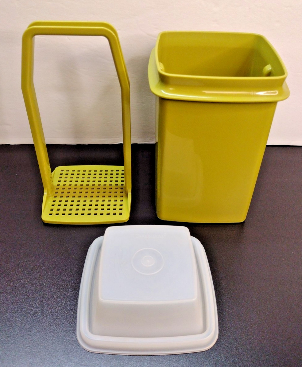 Vintage Tupperware PICK-A-DELI Pickle Keeper Avocado Green Complete Set 1330-6 Vintage Tupperware PICK-A-DELI Pickle Keeper Avocado Green Complete Set 1330-6