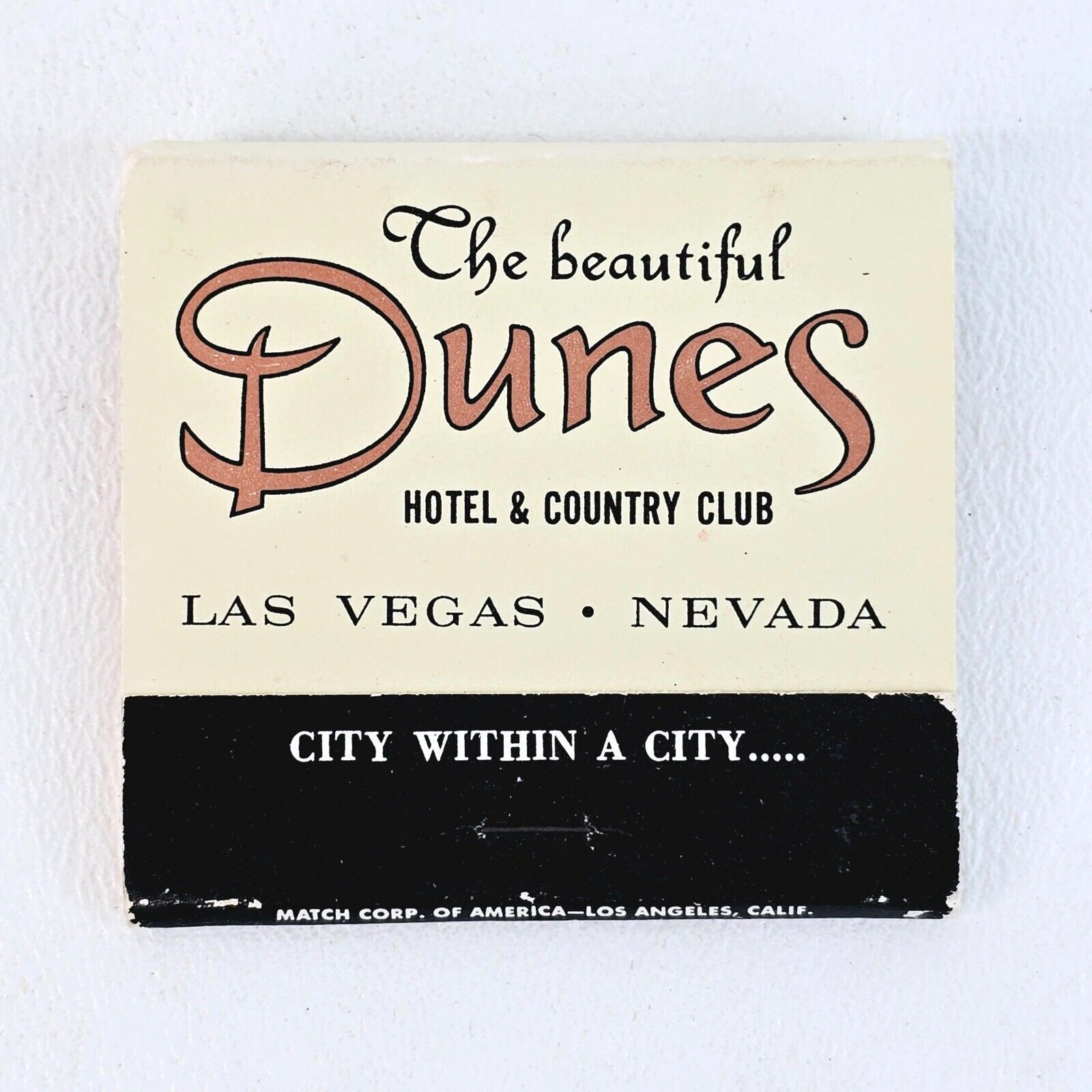 The Beautiful Dunes Las Vegas Hotel & Country Club Advertising Matchbook - NOS
