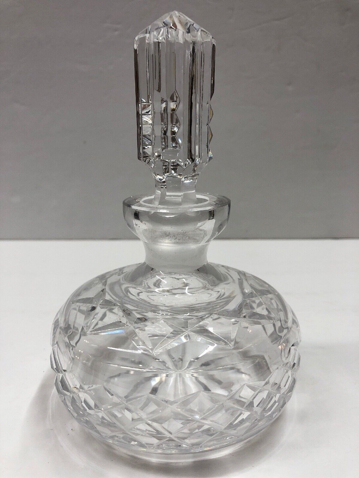 Vintage Waterford Irish  Crystal Cut Glass Perfume Bottle Vanity  Decanter