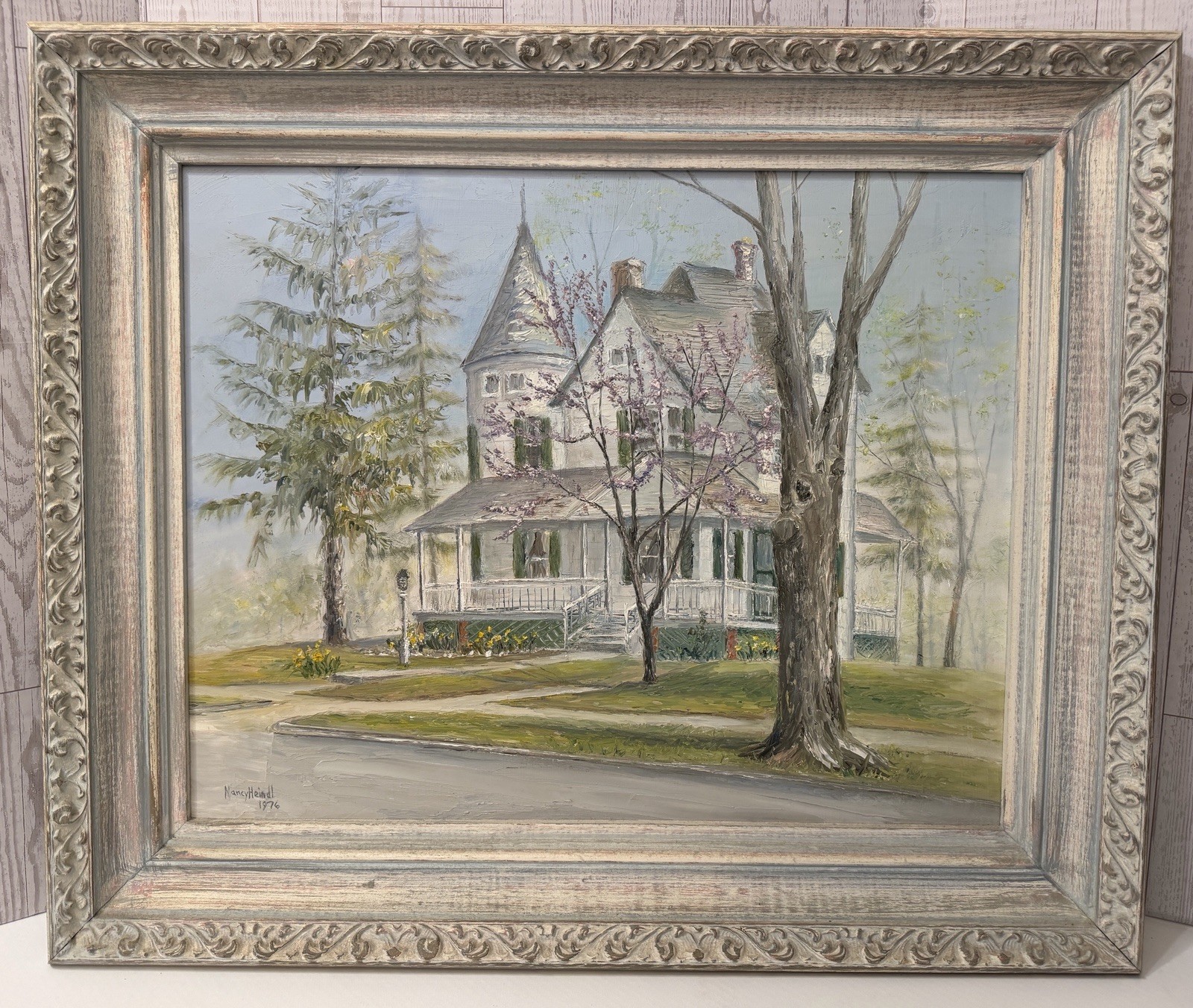 NANCY HEINDL PLEIN-AIR OIL ON CANVAS MARYLAND WILLIAM P. JACKSON HOUSE PAINTING NANCY HEINDL PLEIN-AIR OIL ON CANVAS MARYLAND WILLIAM P. JACKSON HOUSE PAINTING