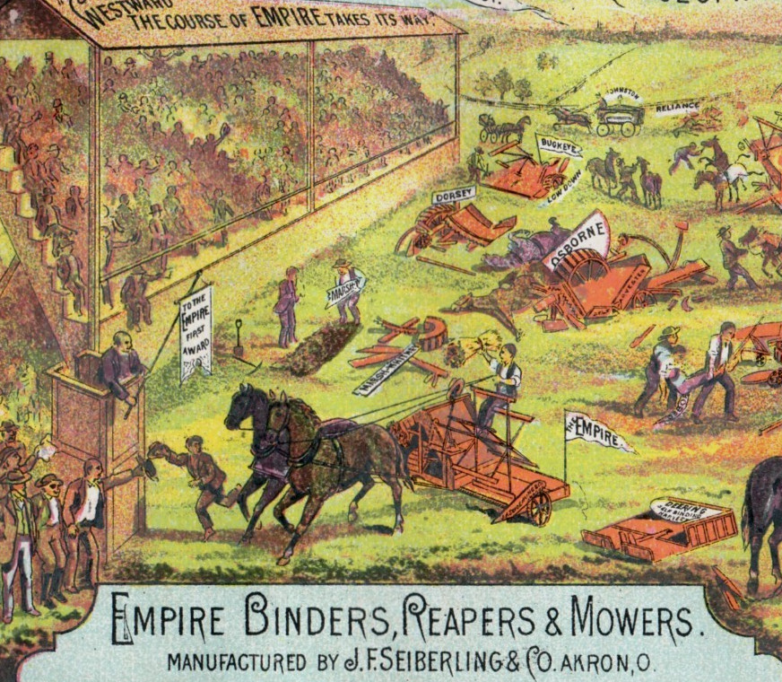 1887 J. F. Seiberling Empire Binders Reapers Mowers Farming Akron, OH F207 1887 J. F. Seiberling Empire Binders Reapers Mowers Farming Akron, OH F207