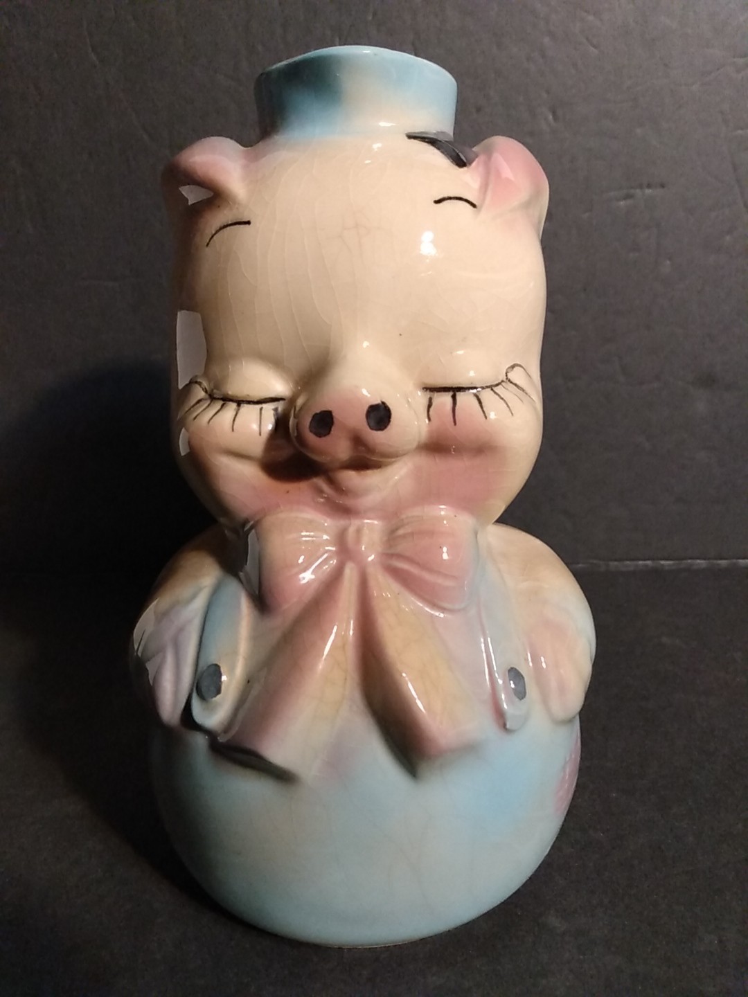 CUTE Leeds Vintage POTTERY Pig Pitcher 7\