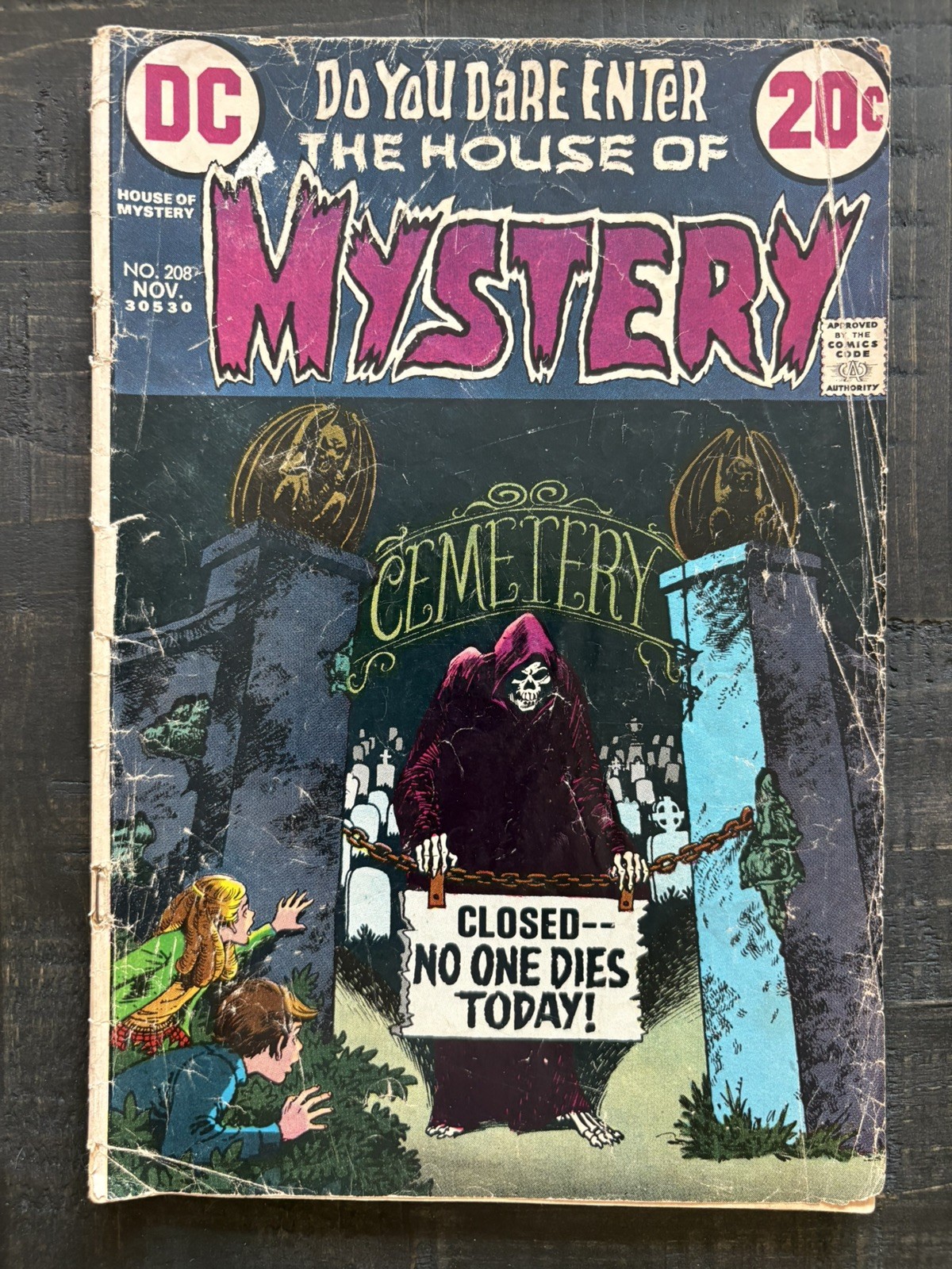 House of Mystery 208 Horror Nick Cardy Classic Reaper Cover DC Bronze Age 1972 House of Mystery 208 Horror Nick Cardy Classic Reaper Cover DC Bronze Age 1972