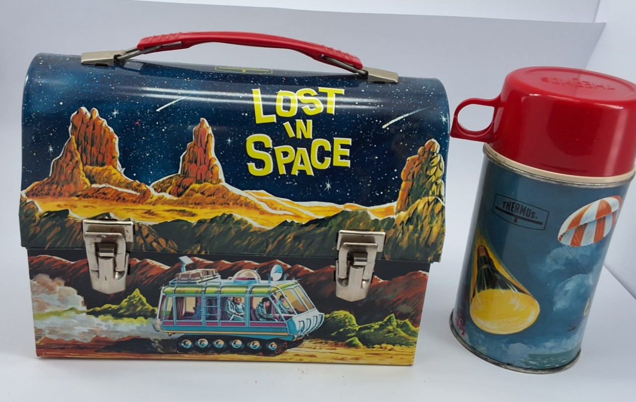 Vintage 1967 Thermos Brand Lost In Space Lunchbox with Thermos Excellent++++ T9