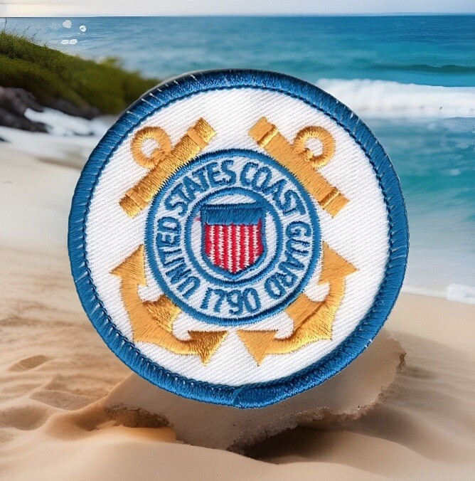 USCG United States US Coast Guard Embroidered Iron On Patch