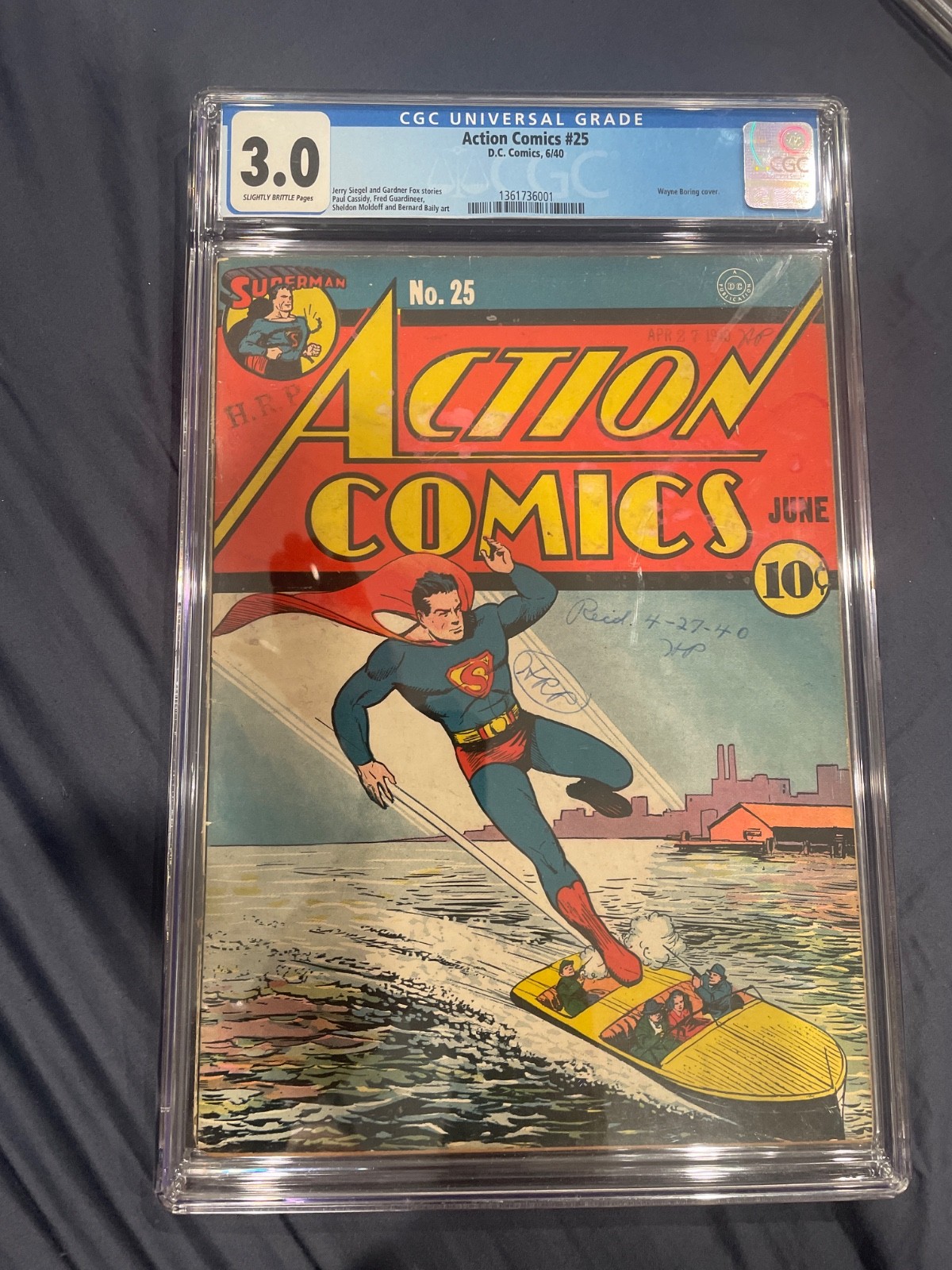 Action Comics #25 CGC 3.0 1940