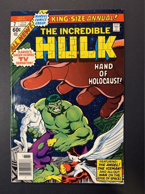 Incredible Hulk Annual #7 1978 Iceman Angel X-Men App Roger Stern VF- 7.5 Incredible Hulk Annual #7 1978 Iceman Angel X-Men App Roger Stern VF- 7.5