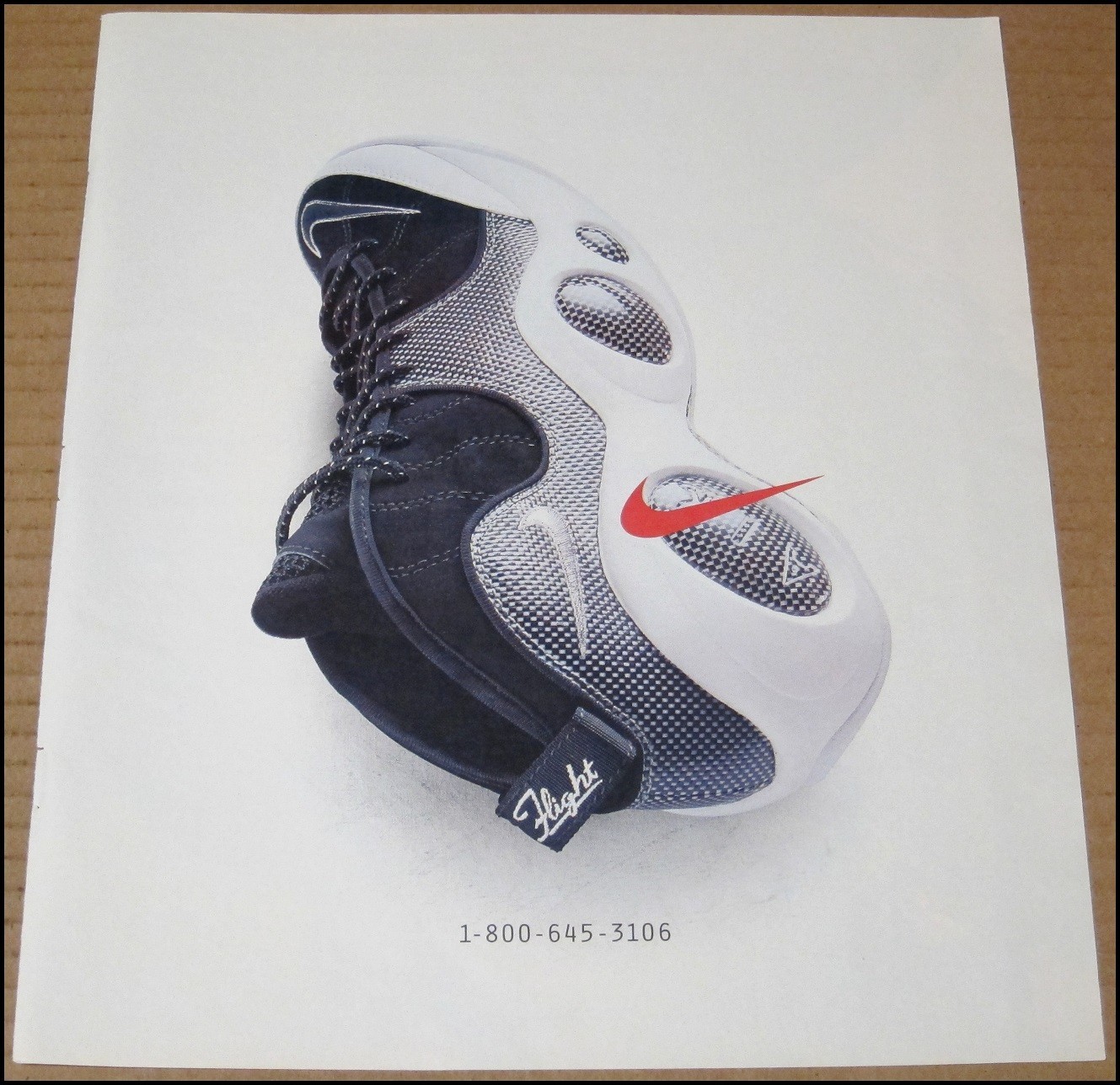 1995 Nike Air Zoom Flight 95 Shoes Print Ad Phone Number Shoe Advertisement VTG