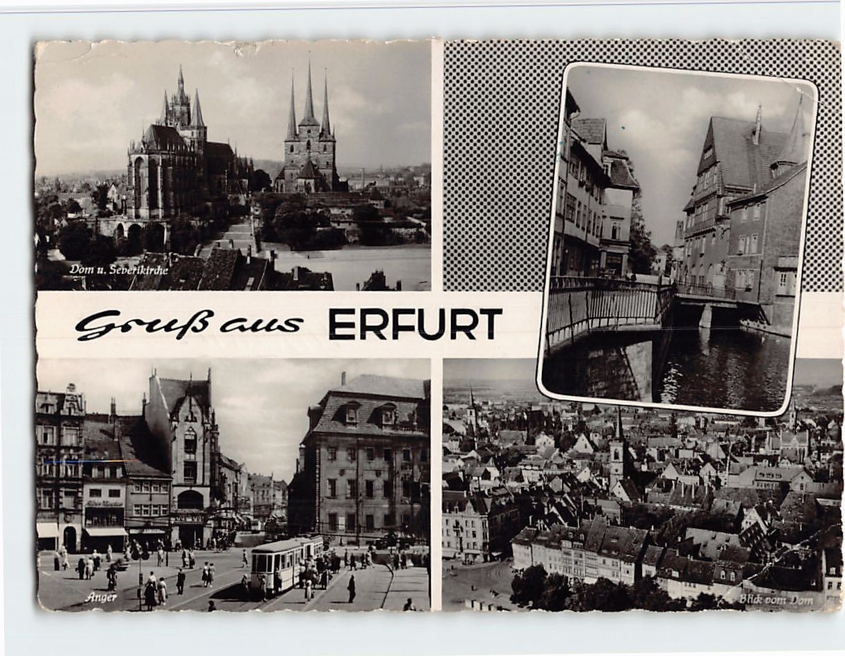 Postcard Gruss aus Erfurt Germany