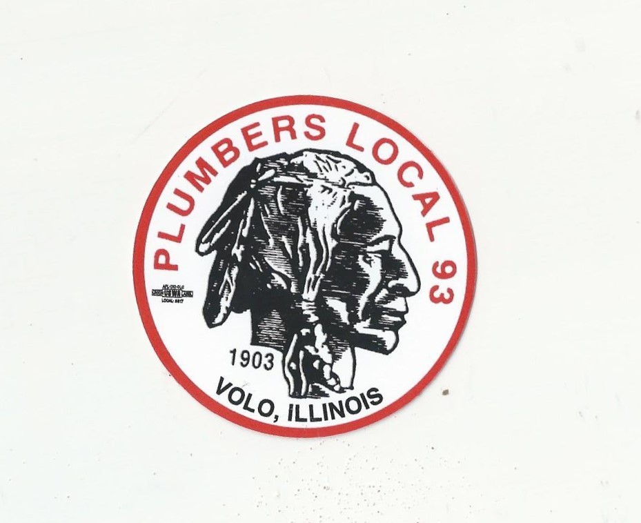 UNITED ASSOCIATION UA PLUMBERS Local 93 VOLO, ILLINOIS Indian Head 2.5\