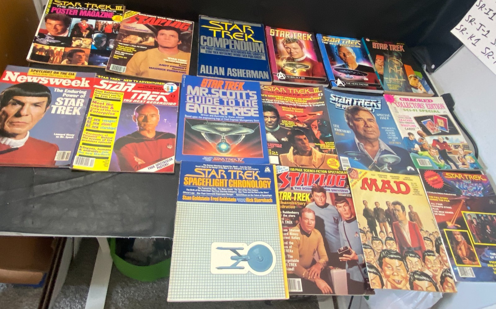 vintage Star Trek Magazines and Books - Spock Kirk Picard Starlog Mr. Scott MAD