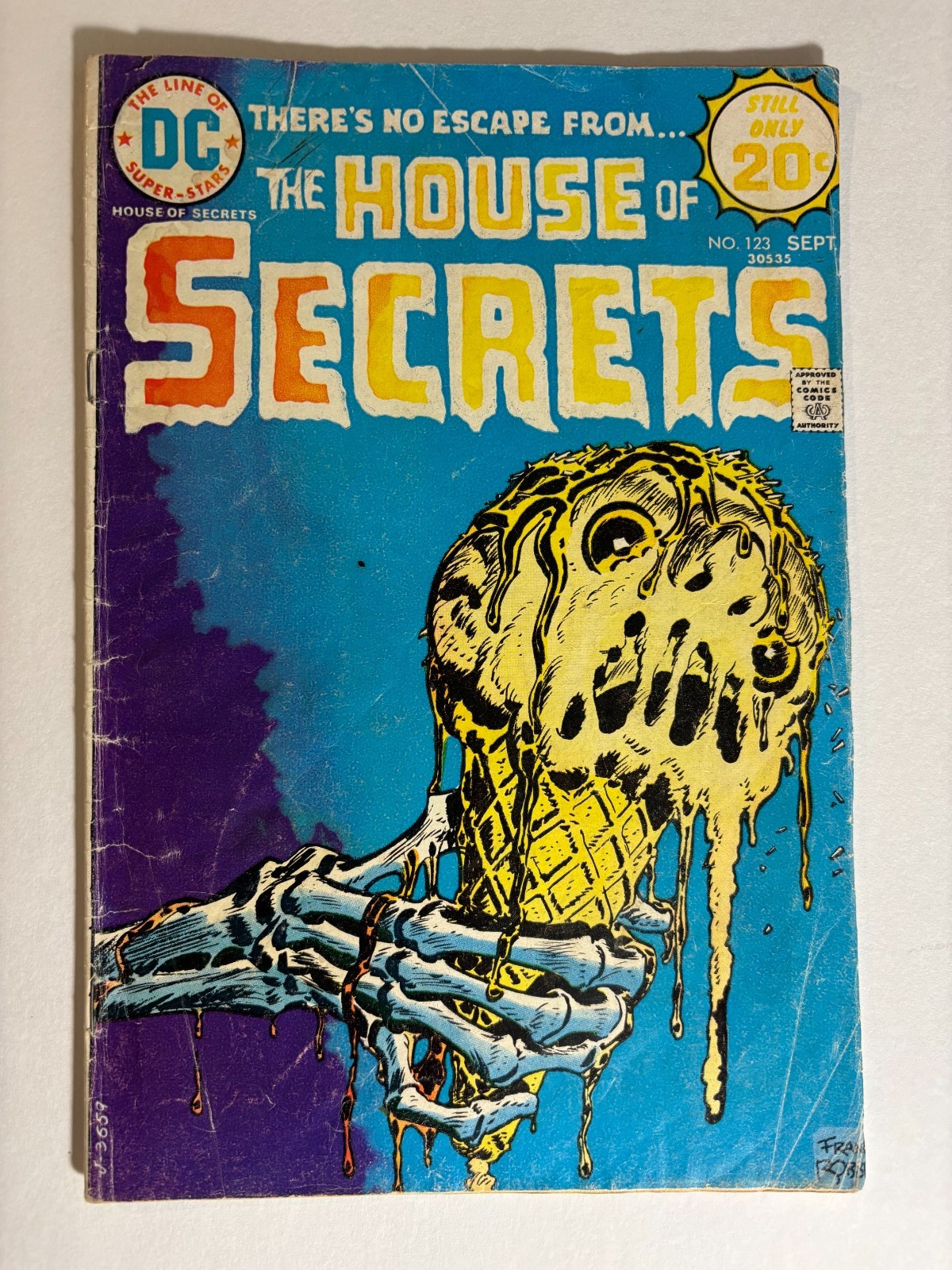 House of Secrets # 123 (1974 DC) Iconic Ice Cream Horror Cover G/VG