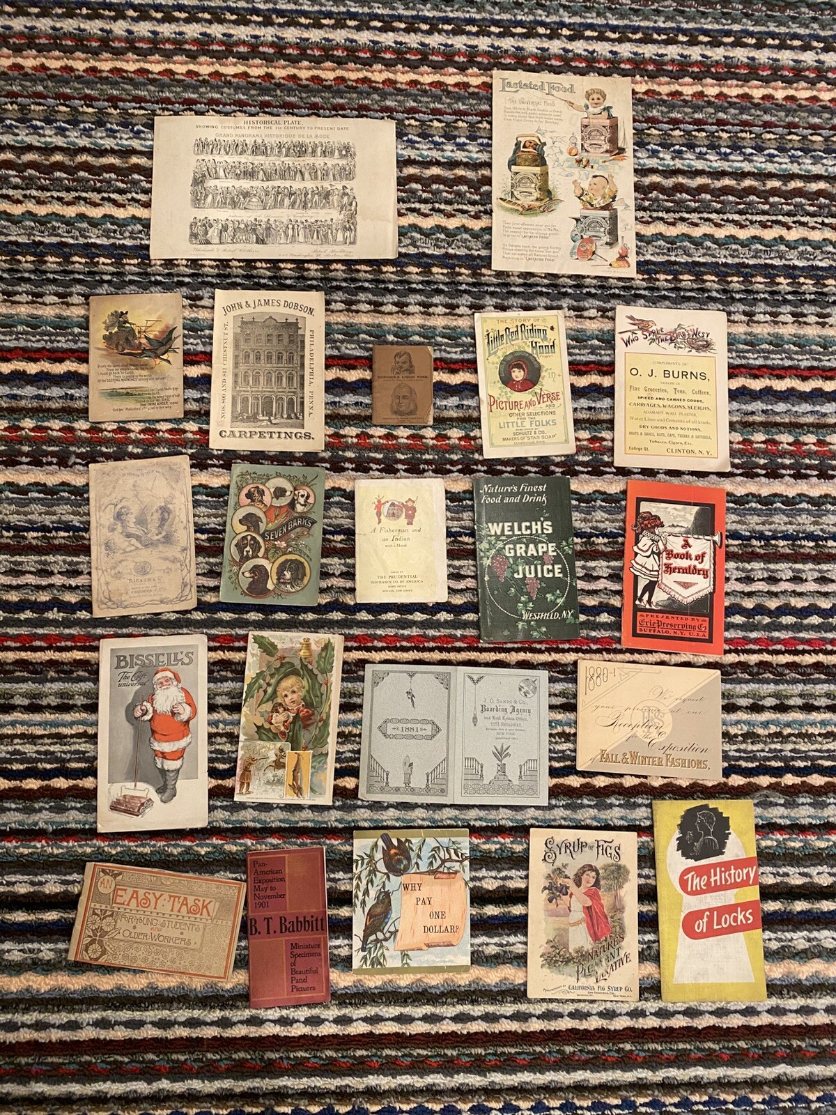 Collection Of 21 Rare 1880s To Early 1900s Advertising Booklets & Folders