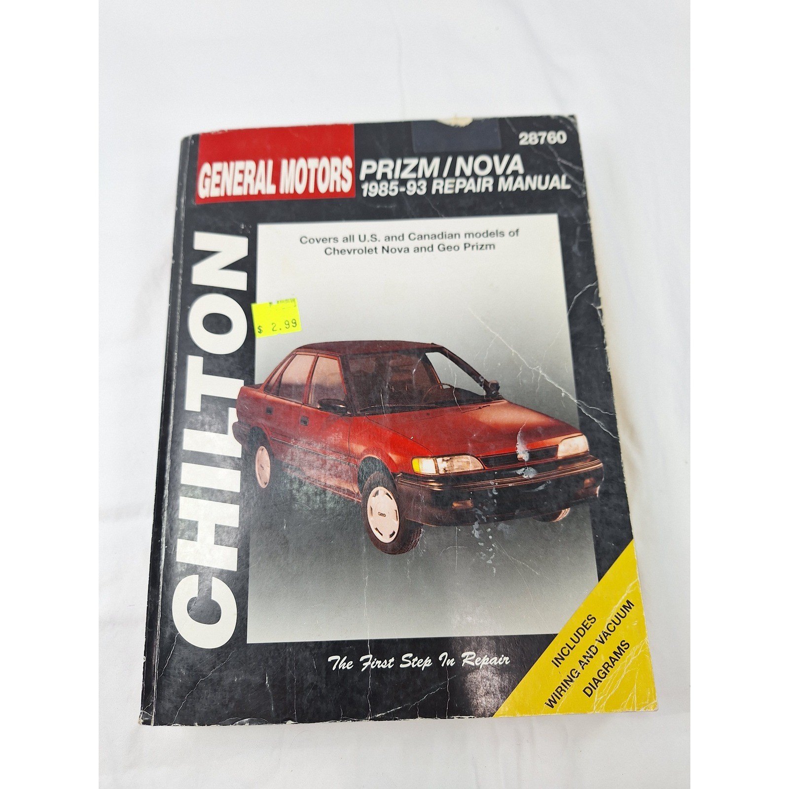 Chilton General Motors Prizm Nova 1985-93 Repair Manual 28760 Chevrolet Geo Chilton General Motors Prizm Nova 1985-93 Repair Manual 28760 Chevrolet Geo