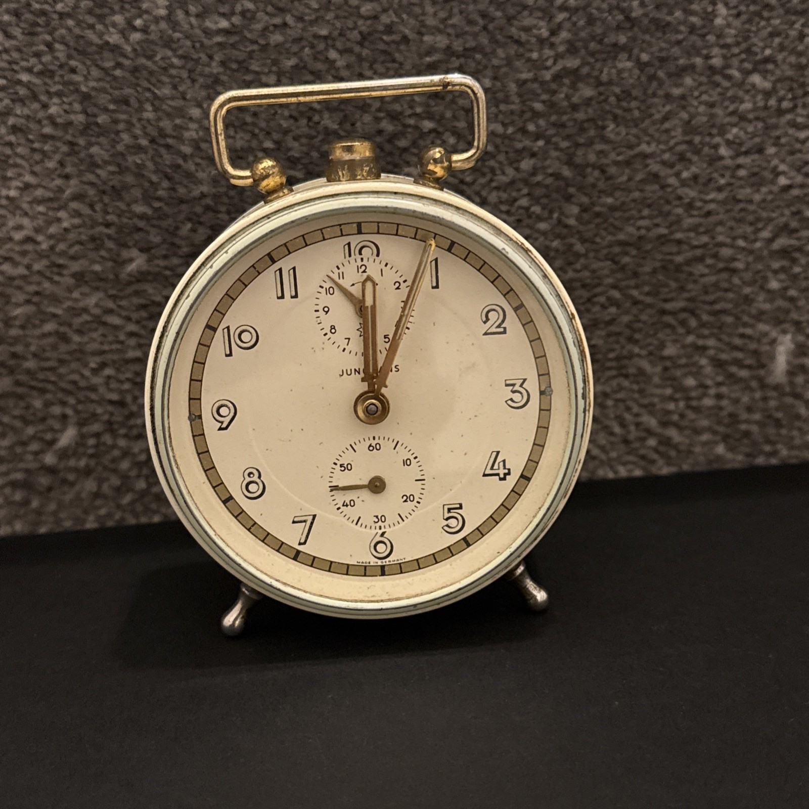 Vintage Working 1950s Junghans Table Top Alarm Clock Germany (JV)