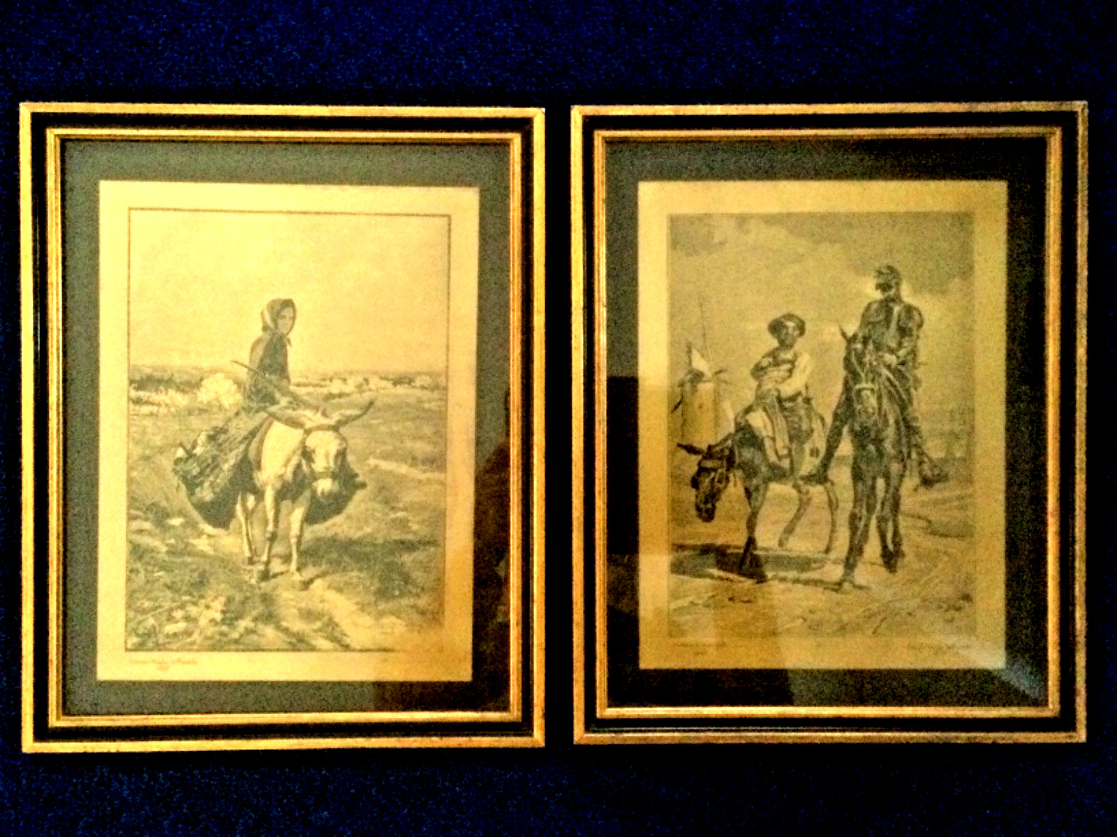 Lot X2 VTG.1857Mexico Engraving/Bronze Coleccion Fam.Aranda E.Velz D.Quixote etc Lot X2 VTG.1857Mexico Engraving/Bronze Coleccion Fam.Aranda E.Velz D.Quixote etc