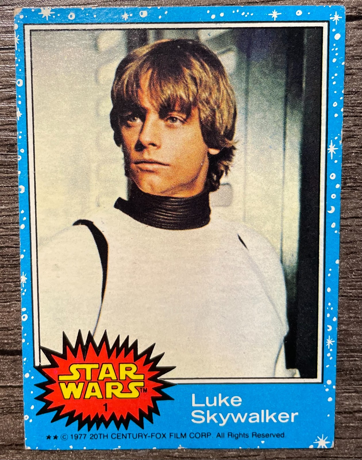 1977 Topps Star Wars #1 Luke Skywalker Rookie Card RC Series 1 Vintage 1977 Topps Star Wars #1 Luke Skywalker Rookie Card RC Series 1 Vintage