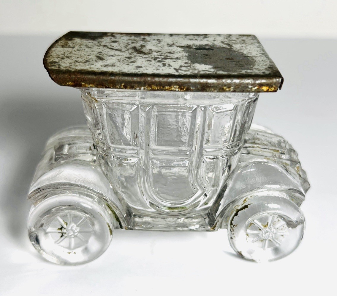 1920s Old-Fashioned Automobile Antique Glass Candy Container