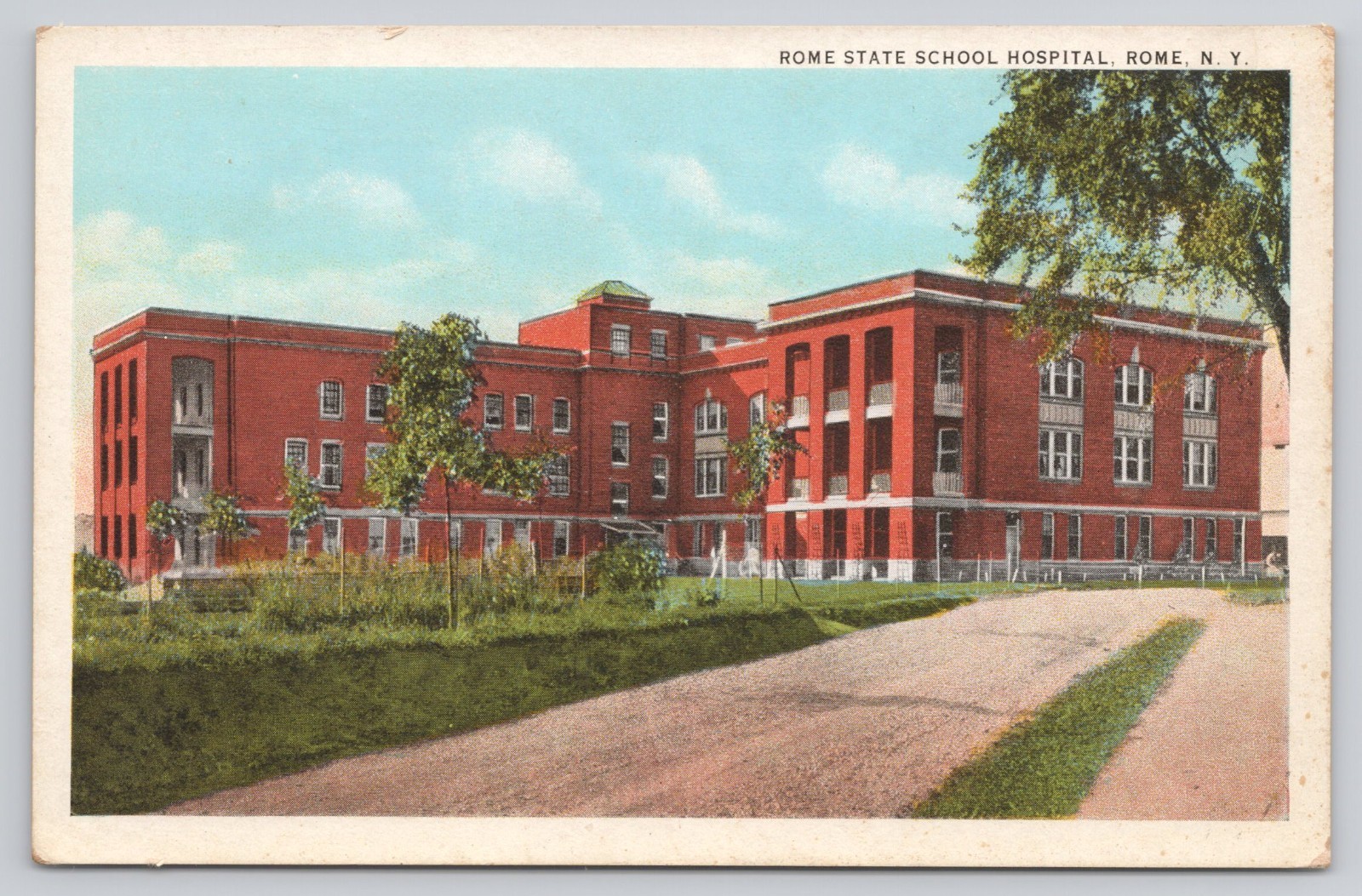 Rome State School Hospital Rome NY New York Postcard