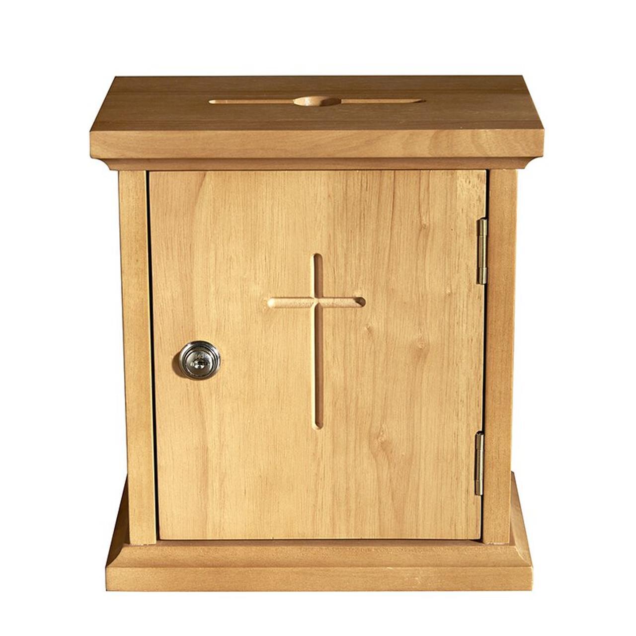 Offering Box with Lock and Removable Receptacle