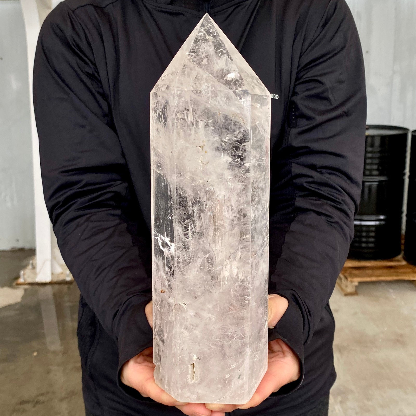 7.53LB Natural Clear Crystal Obelisk Quartz Energy Tower Point Reiki Healing Gem