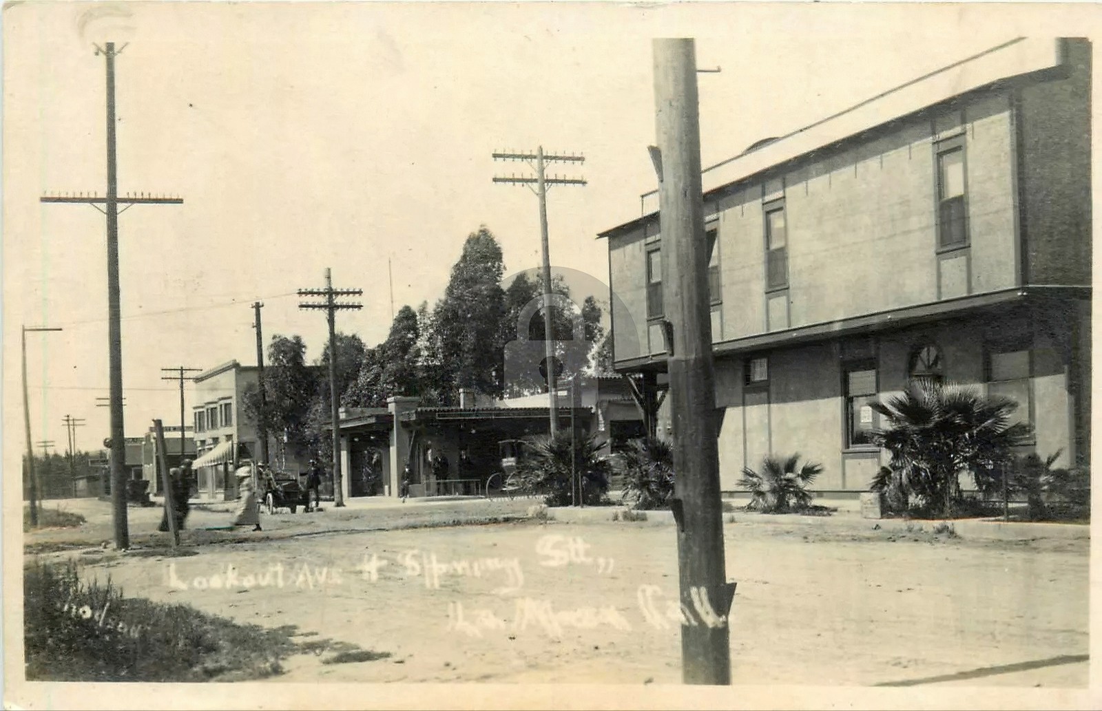 c1910 San Diego CA California La Mesa Lookout Spring Street RPPC Postcard COPY