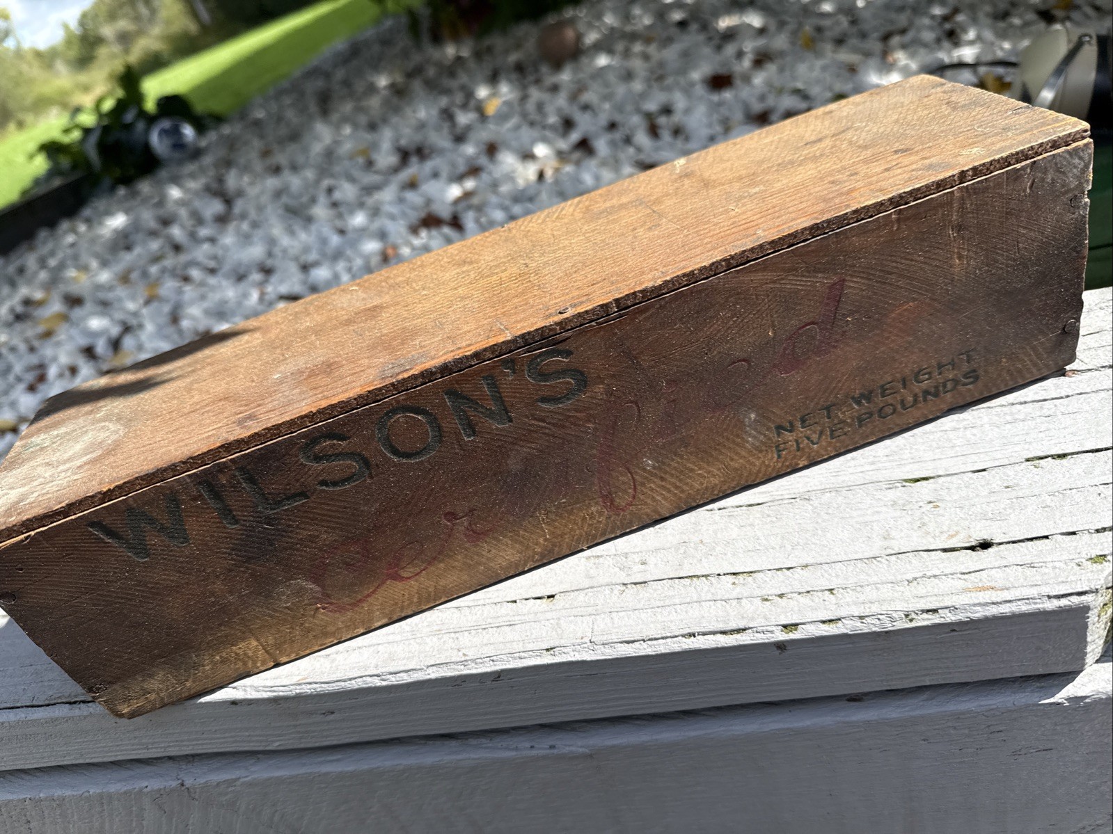 Rare Wooden Crate Wilson’s Certified Advertising 5lb Brick Cheese Box Chicago 14