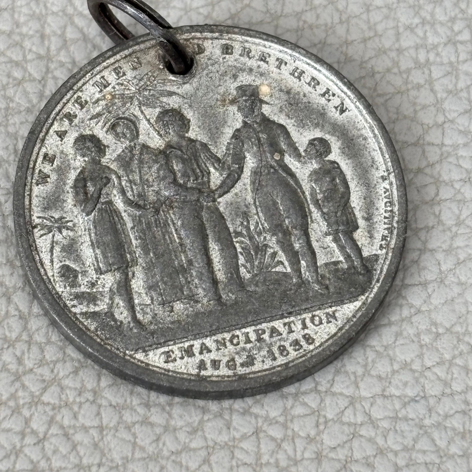 Antique 1838 Medal Commemorating the End of Slavery / Emancipation West Indies Antique 1838 Medal Commemorating the End of Slavery / Emancipation West Indies