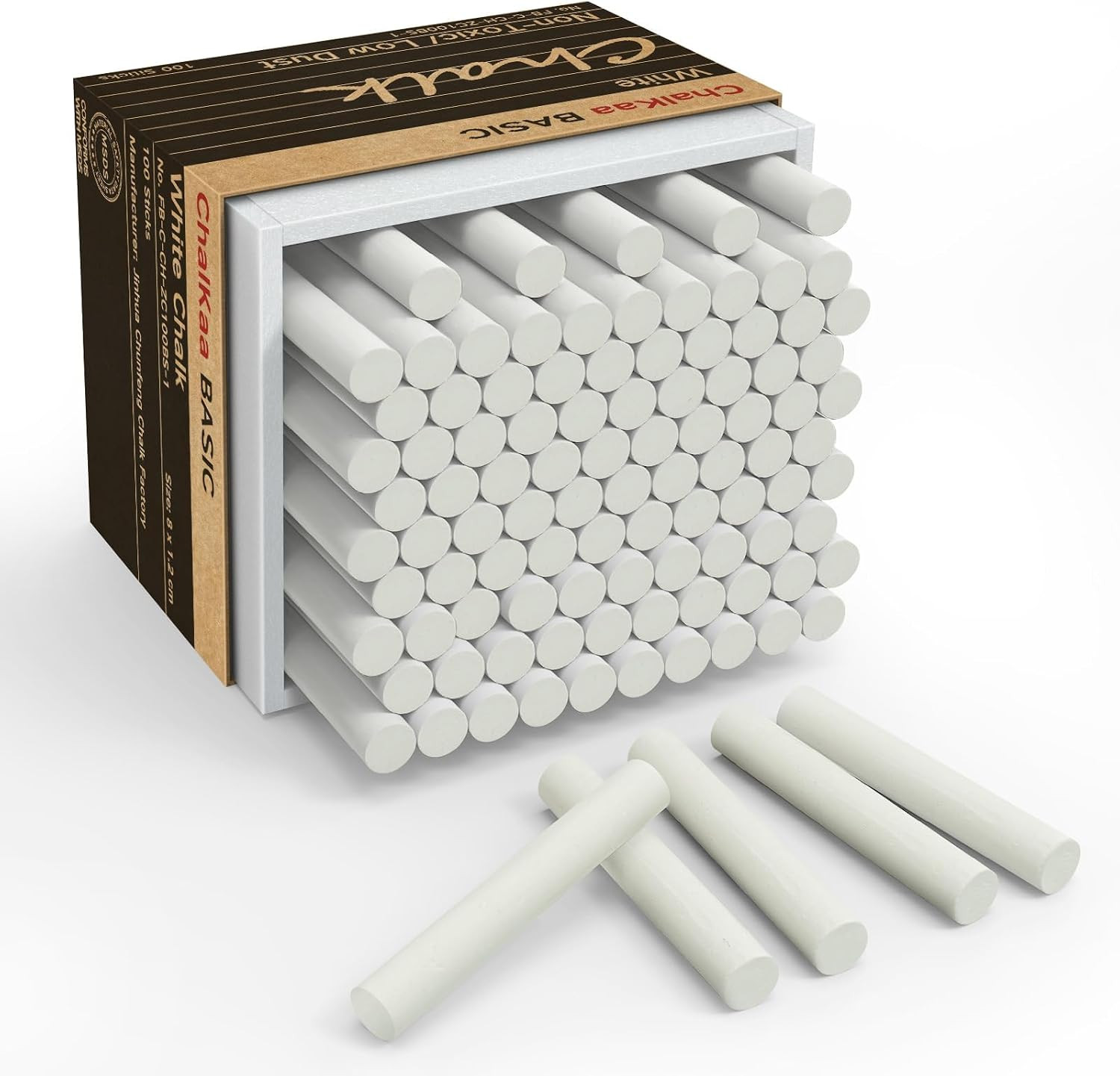 White Chalk 100PCS, Chalkboard Chalks for Classroom, Low Dust, Office and Home White Chalk 100PCS, Chalkboard Chalks for Classroom, Low Dust, Office and Home