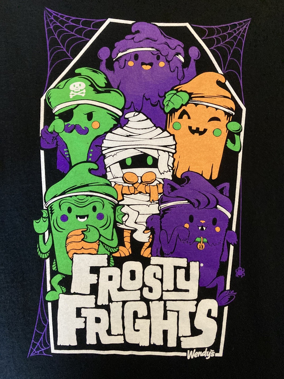 Wendy\'s 2025 FROSTY FRIGHTS Tshirt RARE - Size Large Wendy\'s 2025 FROSTY FRIGHTS Tshirt RARE - Size Large
