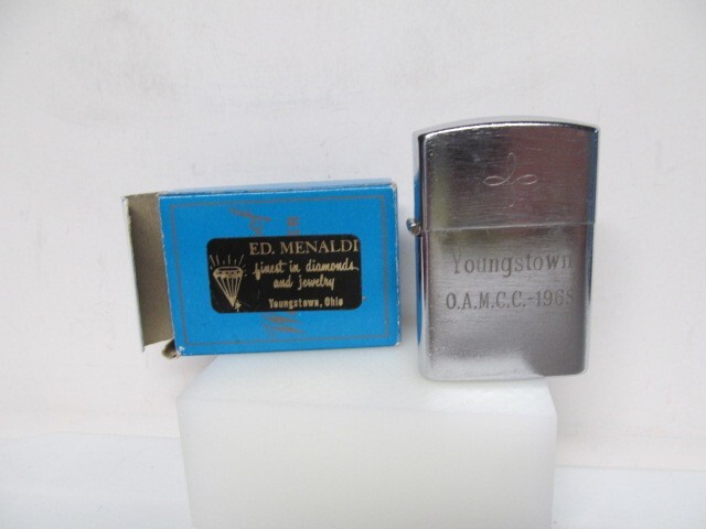 Vintage Boxed GOLDEN BELL Japan - Youngstown O.A.M.C.C. - 1968 Lighter Vintage Boxed GOLDEN BELL Japan - Youngstown O.A.M.C.C. - 1968 Lighter